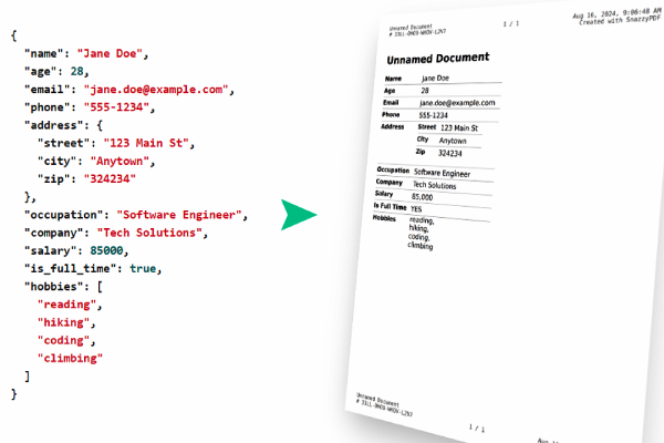 SnazzyPDF screenshot